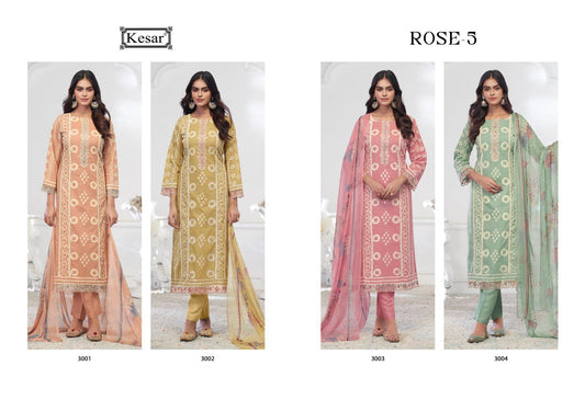 Rose 5 Kesar Cambric Pant Style Suits Exporter