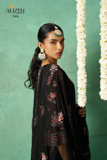 Rose 7005-7008 Alizeh Pure Organza Pakistani Salwar Suits Wholesaler India