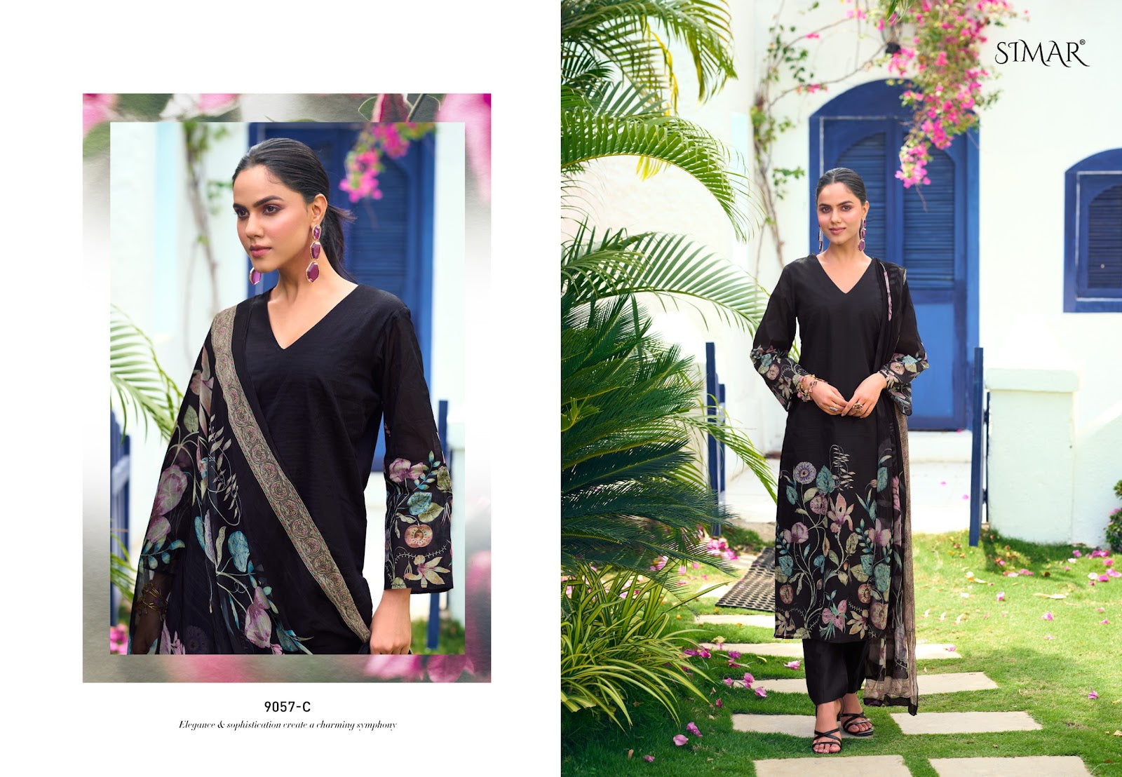 Rose Burberry Simar Pure Pant Style Suits Exporter Ahmedabad