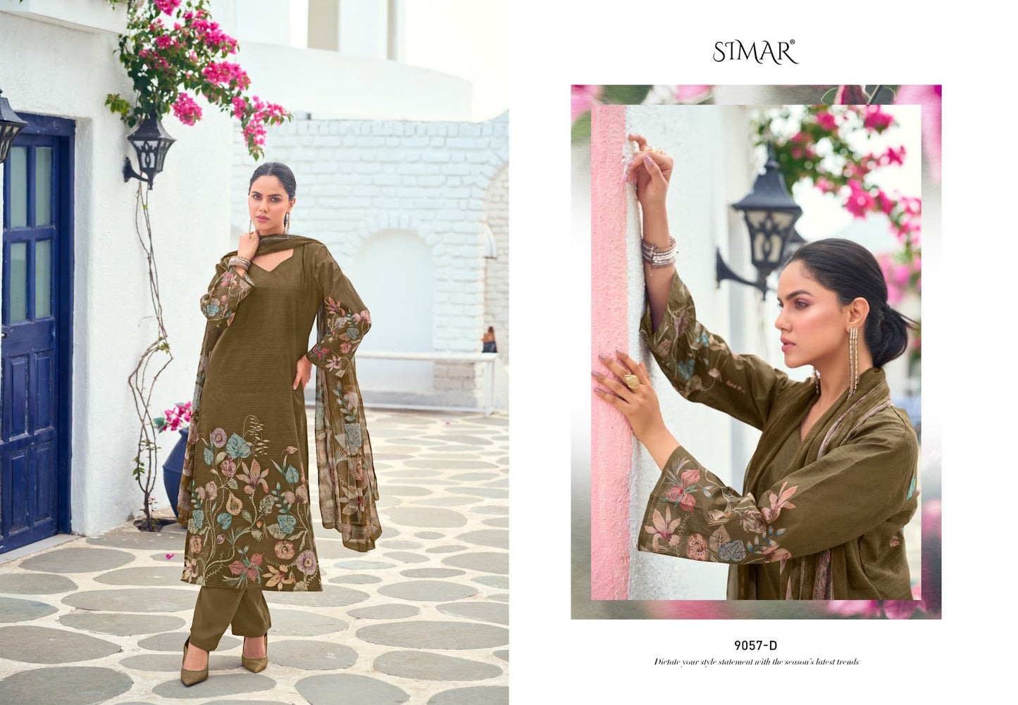 Rose Burberry Simar Pure Pant Style Suits Exporter Ahmedabad
