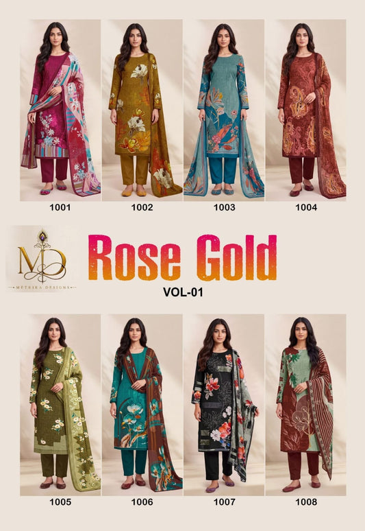 Rose Gold Vol 1 Metrika Designs Cotton Karachi Salwar Suits Supplier Gujarat