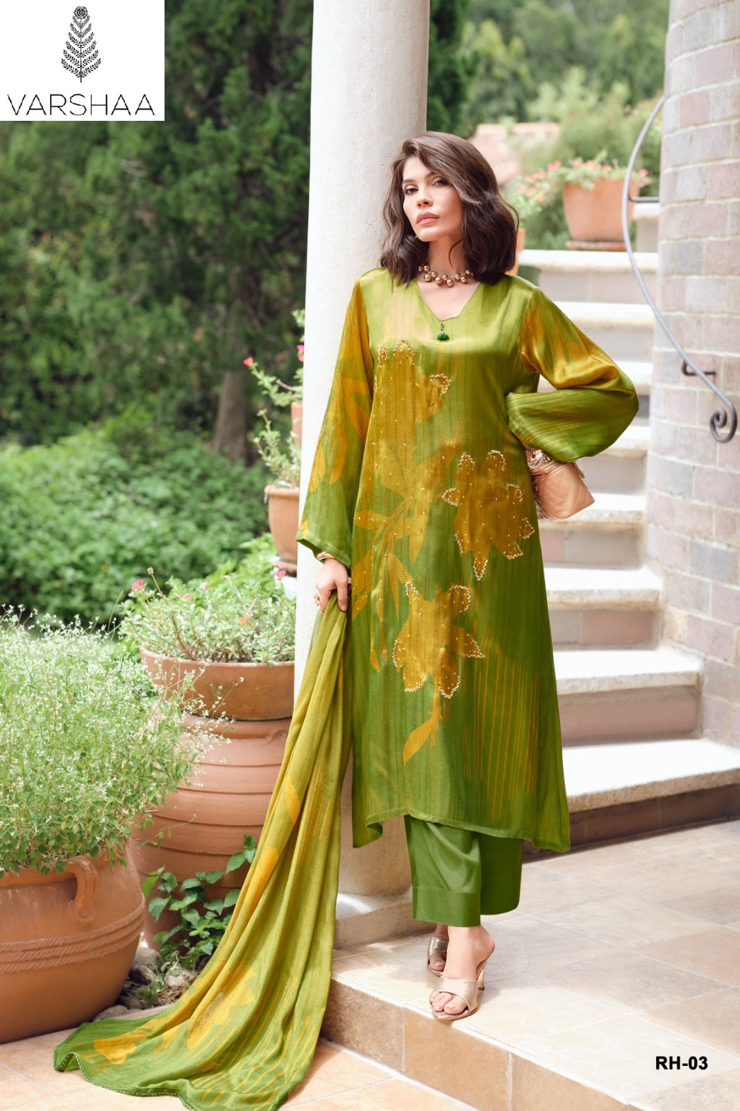Rose Haven Varshaa Gaji Silk Pant Style Suits Supplier India
