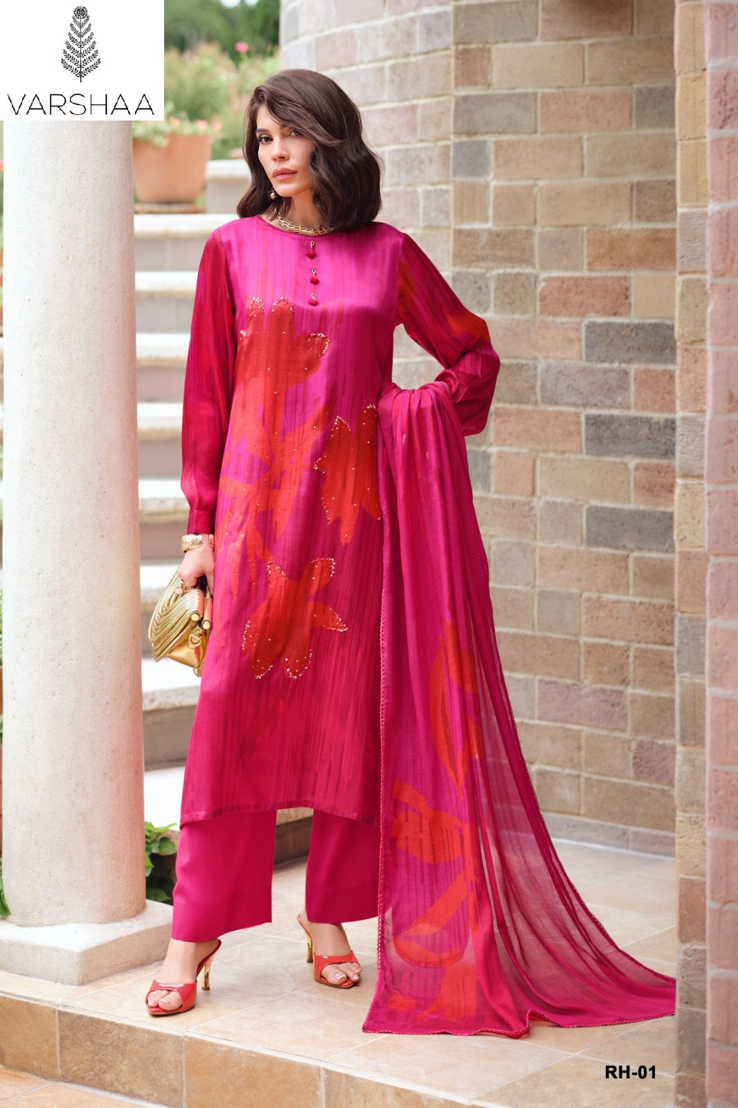 Rose Haven Varshaa Gaji Silk Pant Style Suits Supplier India
