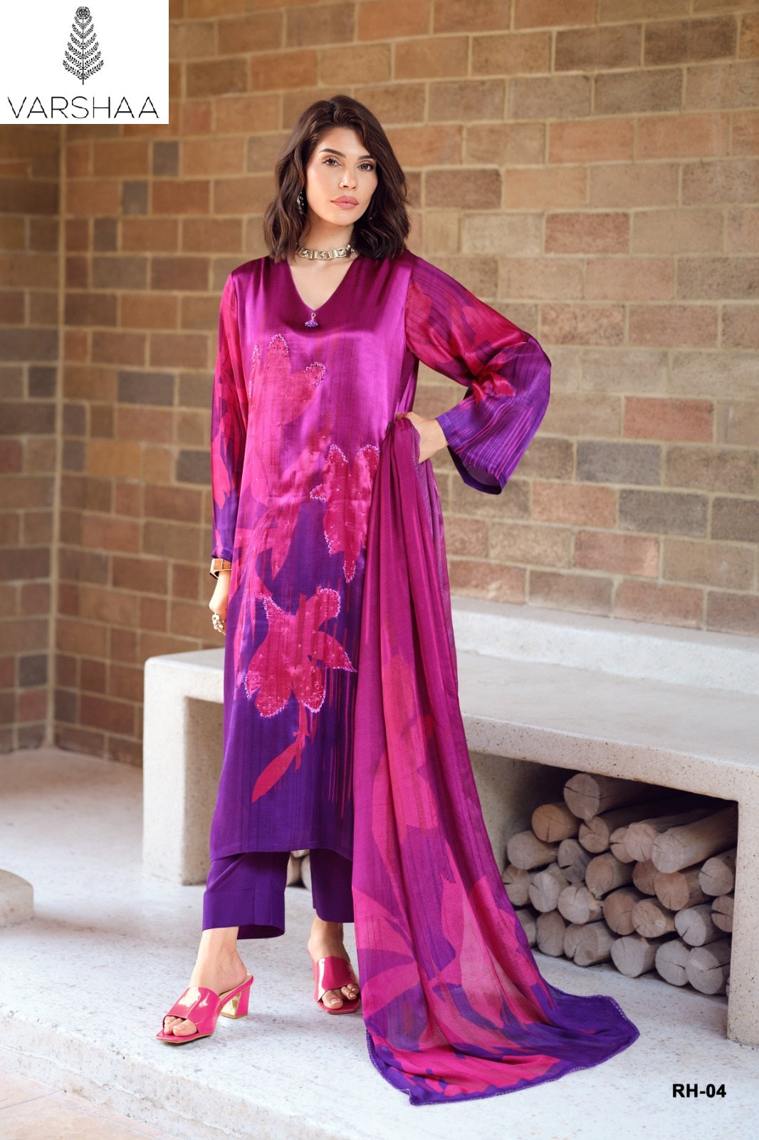 Rose Haven Varshaa Gaji Silk Pant Style Suits Supplier India