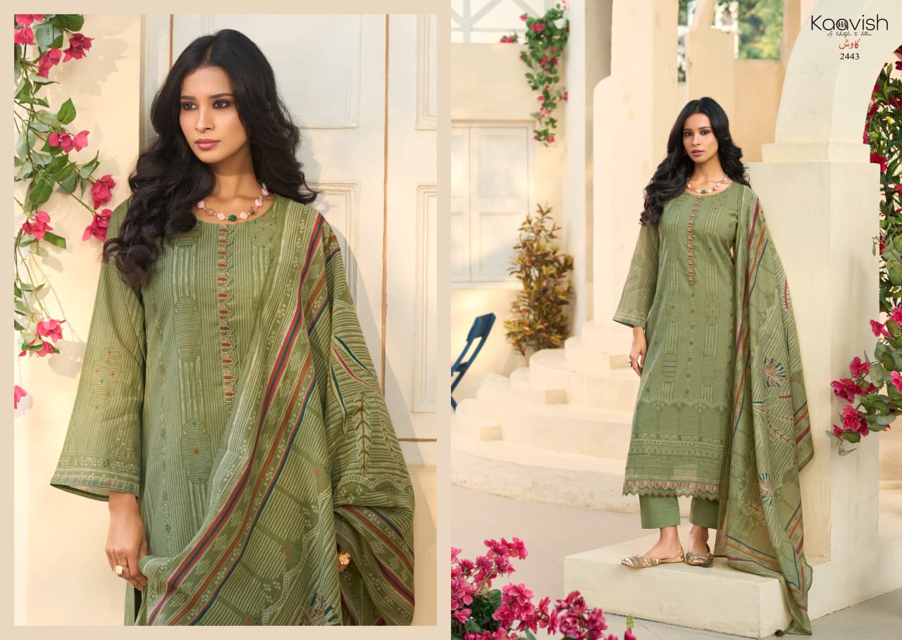 Rose Kaavish Mul Chanderi Pant Style Suits Wholesale Price