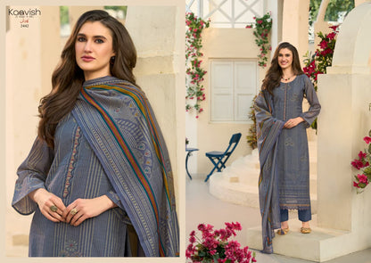 Rose Kaavish Mul Chanderi Pant Style Suits Wholesale Price