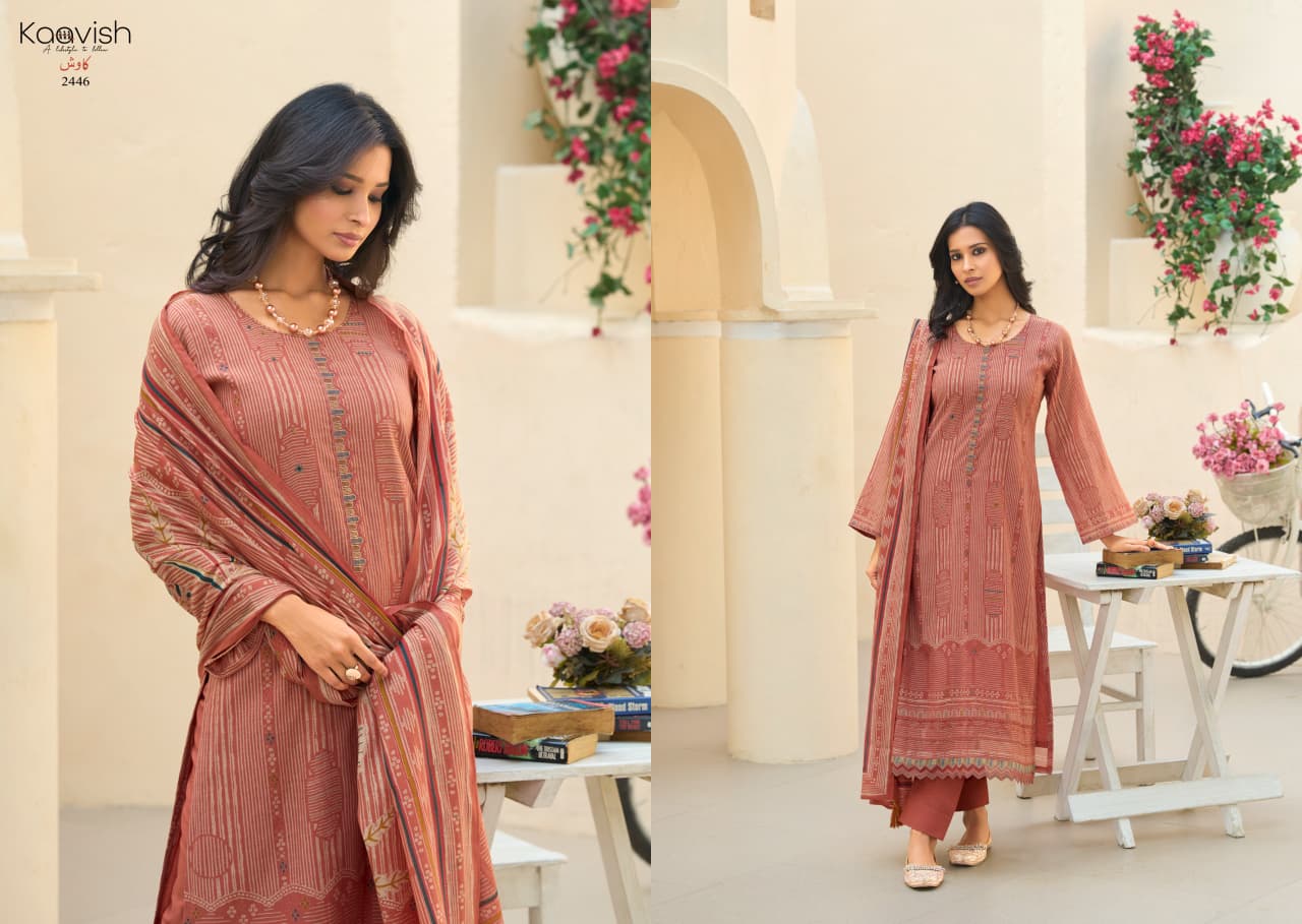 Rose Kaavish Mul Chanderi Pant Style Suits Wholesale Price