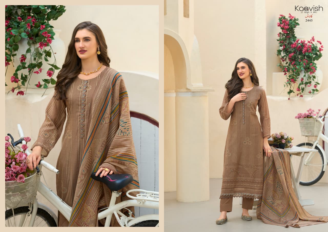 Rose Kaavish Mul Chanderi Pant Style Suits Wholesale Price