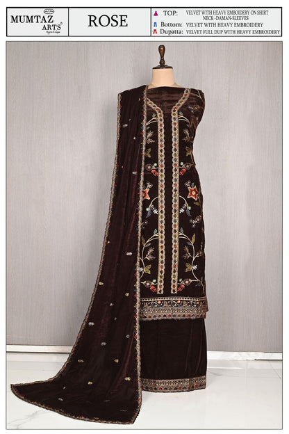 Rose Mumtaz Arts Velvet Suits Manufacturer India