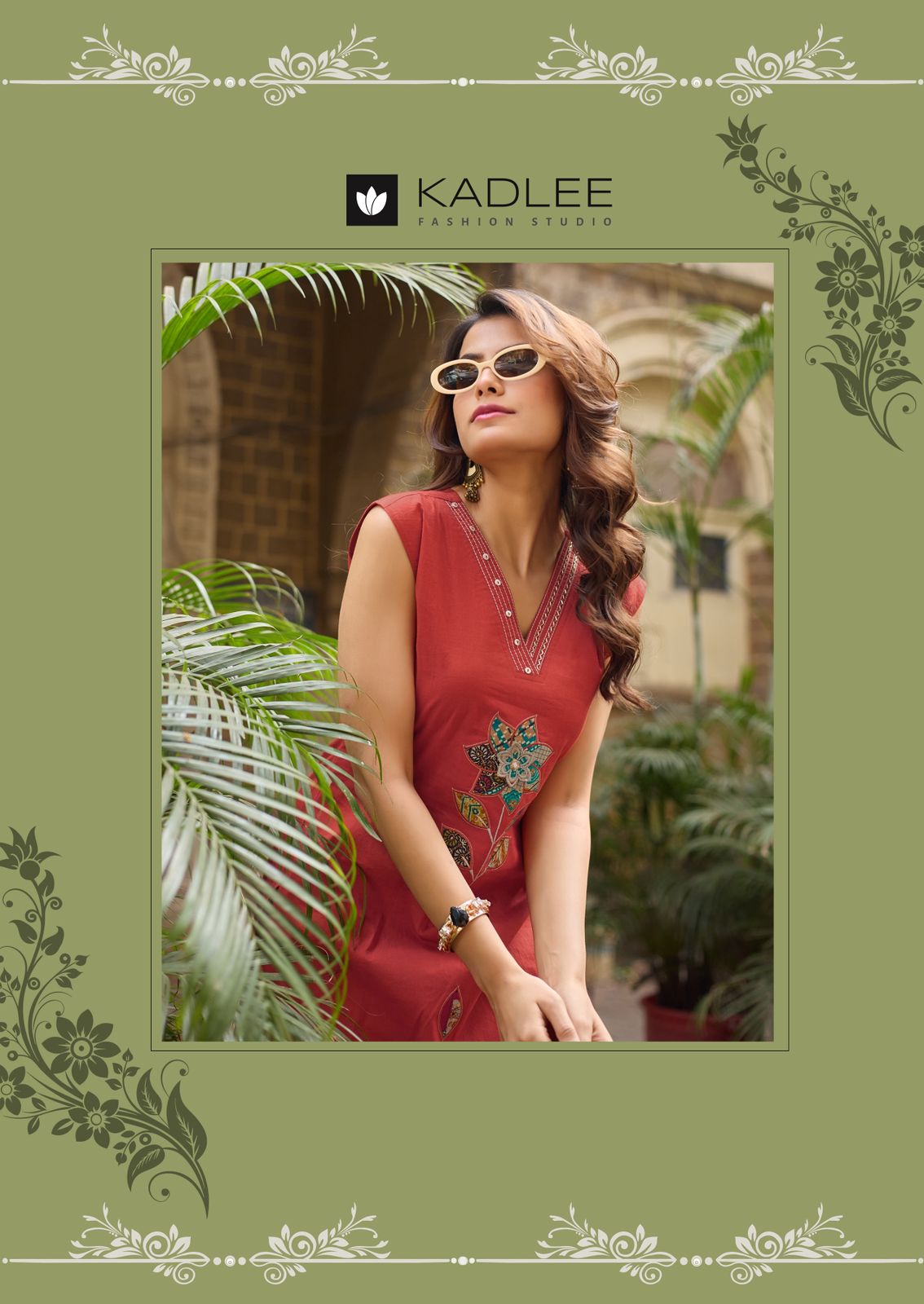 Rose Petal Kadlee Dhabu Cotton Kurti Plazzo Set Wholesale Rate