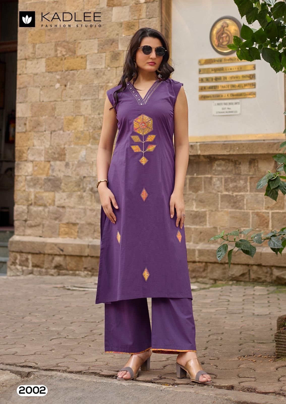 Rose Petal Kadlee Dhabu Cotton Kurti Plazzo Set Wholesale Rate