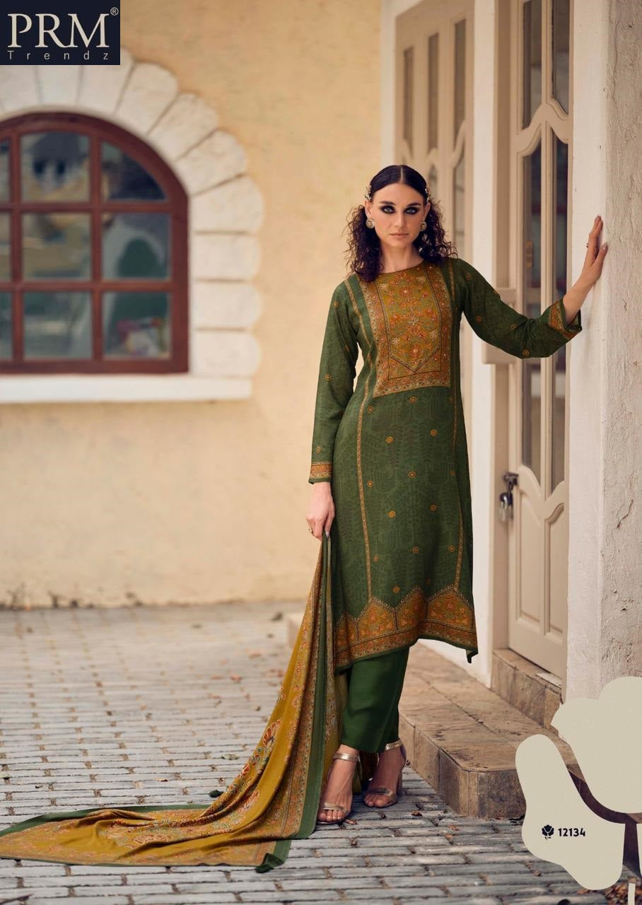 rose prm trendz pashmina suits exporter ahmedabad