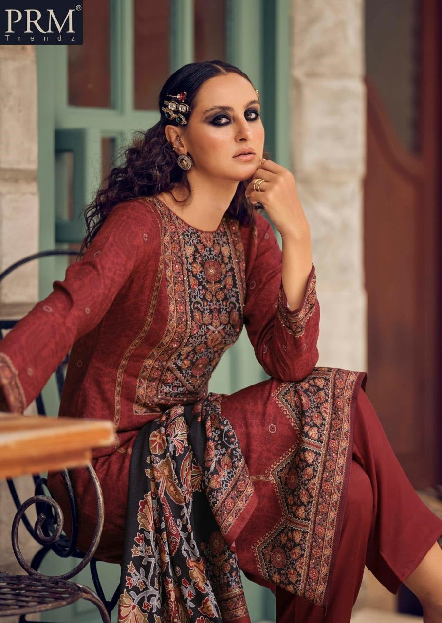 rose prm trendz pashmina suits exporter ahmedabad