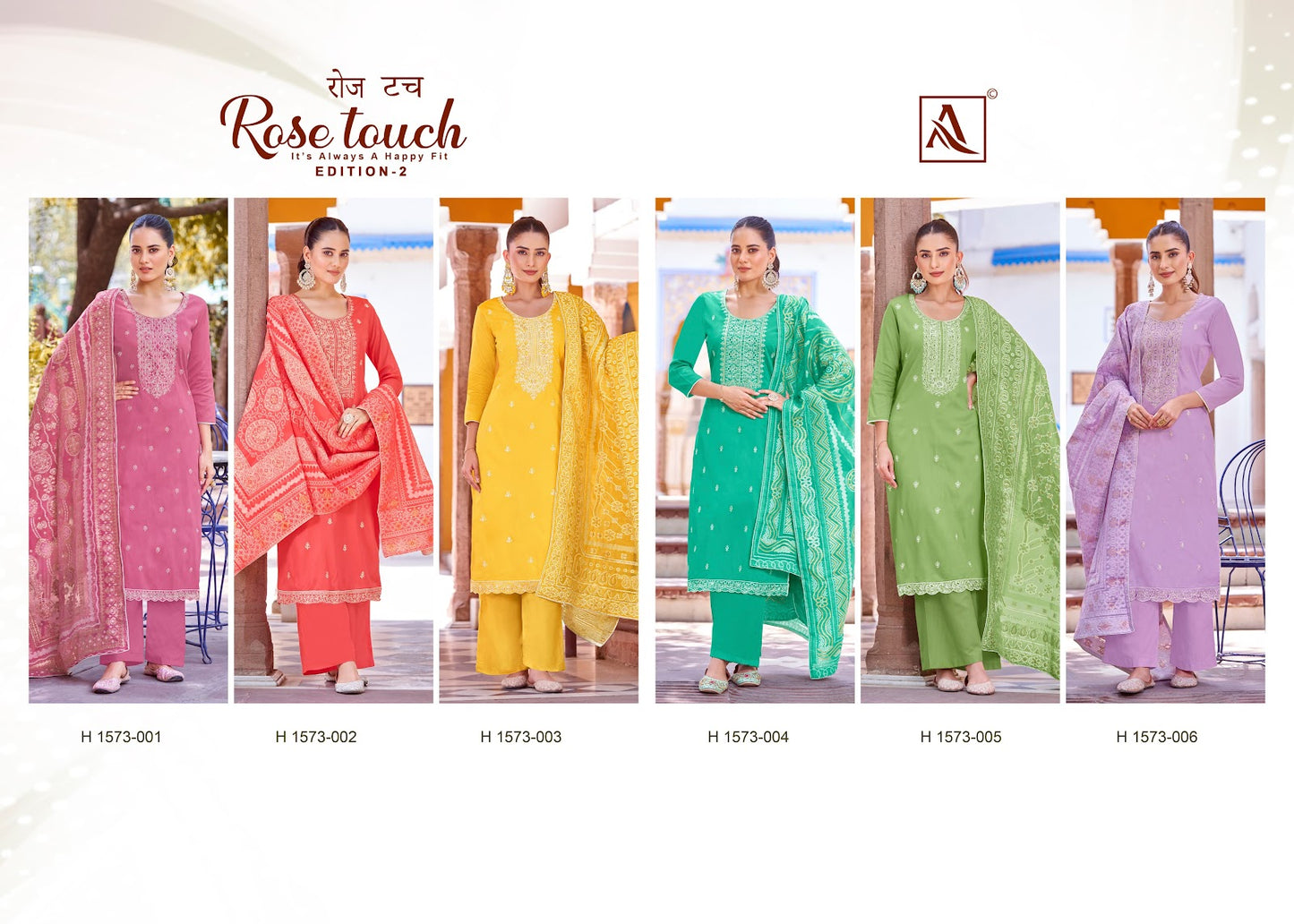 Rose Touch Edition 2 Alok Pure Zam Pant Style Suits Manufacturer