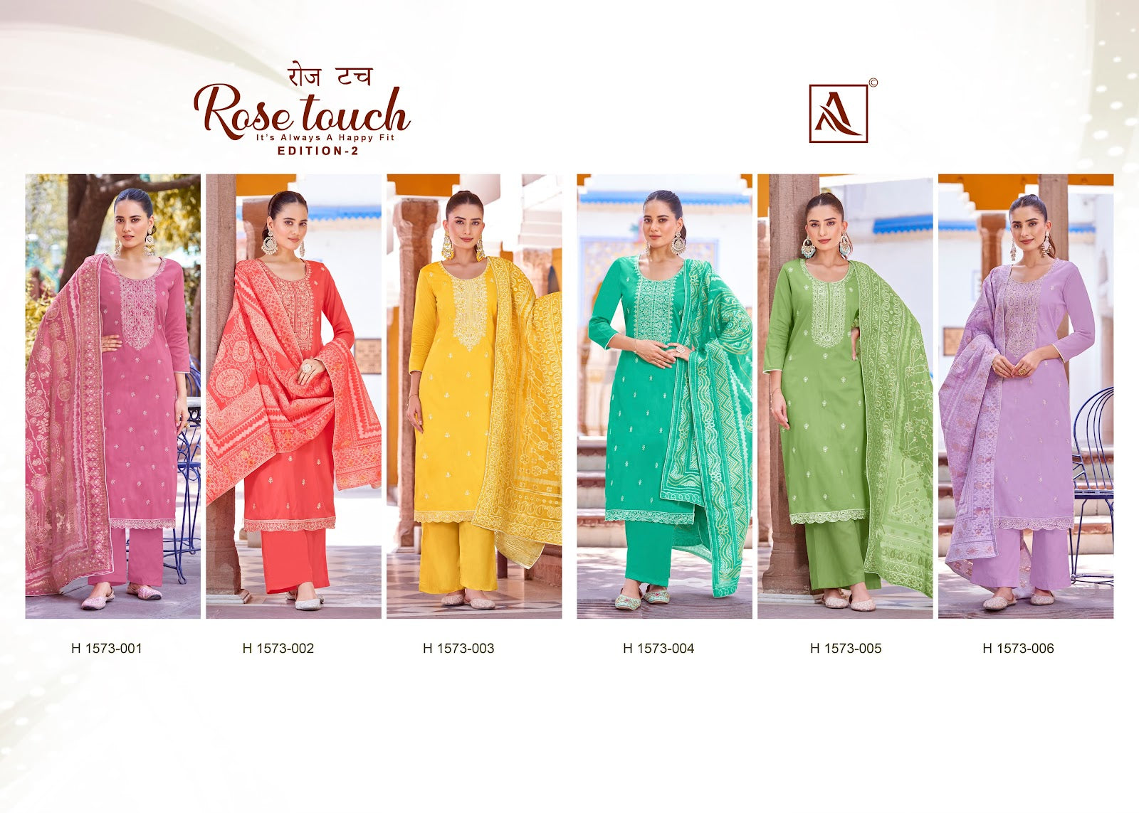 Rose Touch Edition 2 Alok Pure Zam Pant Style Suits Manufacturer
