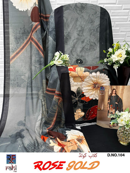 रोज़ गोल्ड राही फैब कॉटन कराची सलवार सूट थोक विक्रेता भारत