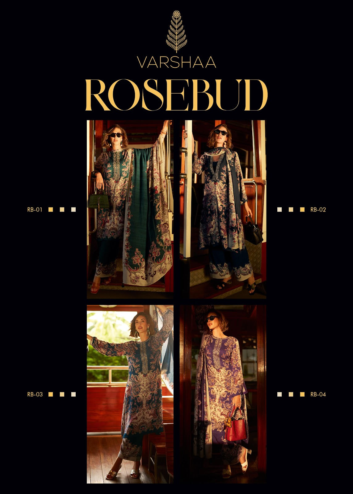Rosebud Varsha Fashions Viscose Pashmina Suits Manufacturer Ahmedabad