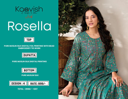 Rosella Kaavish Modal Silk Pant Style Suits Wholesale Price
