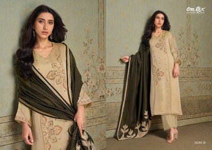 Roselle Omtex Silk Satin Pant Style Suits Supplier India