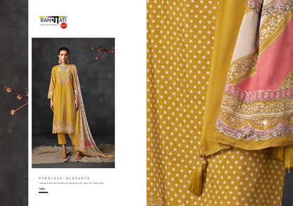 Roselle Rangati Prints Muslin Simmer Pant Style Suits Wholesaler Gujarat