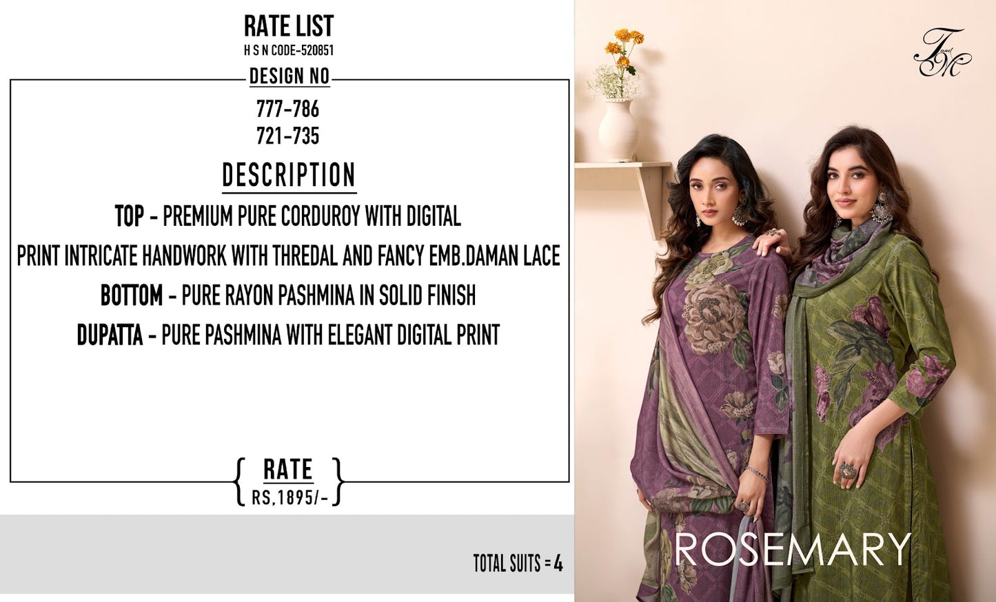 Rosemary Tm Pashmina Suits Manufacturer Ahmedabad