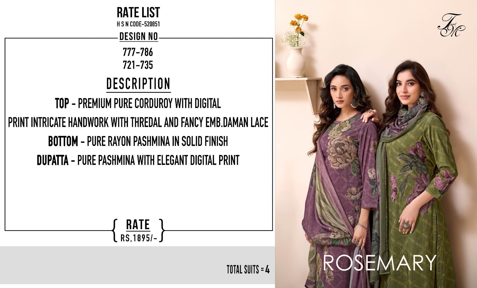Rosemary Tm Pashmina Suits Manufacturer Ahmedabad