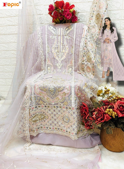Rosemeen C 1351 Fepic Organza Pakistani Salwar Suits Wholesaler India