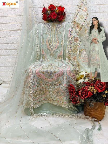Rosemeen C 1351 Fepic Organza Pakistani Salwar Suits Wholesaler India