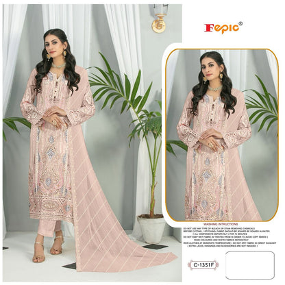 Rosemeen C 1351 Fepic Organza Pakistani Salwar Suits Wholesaler India