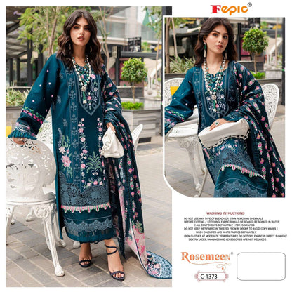 Rosemeen C 1373 Fepic Rayon Pakistani Salwar Suits Exporter
