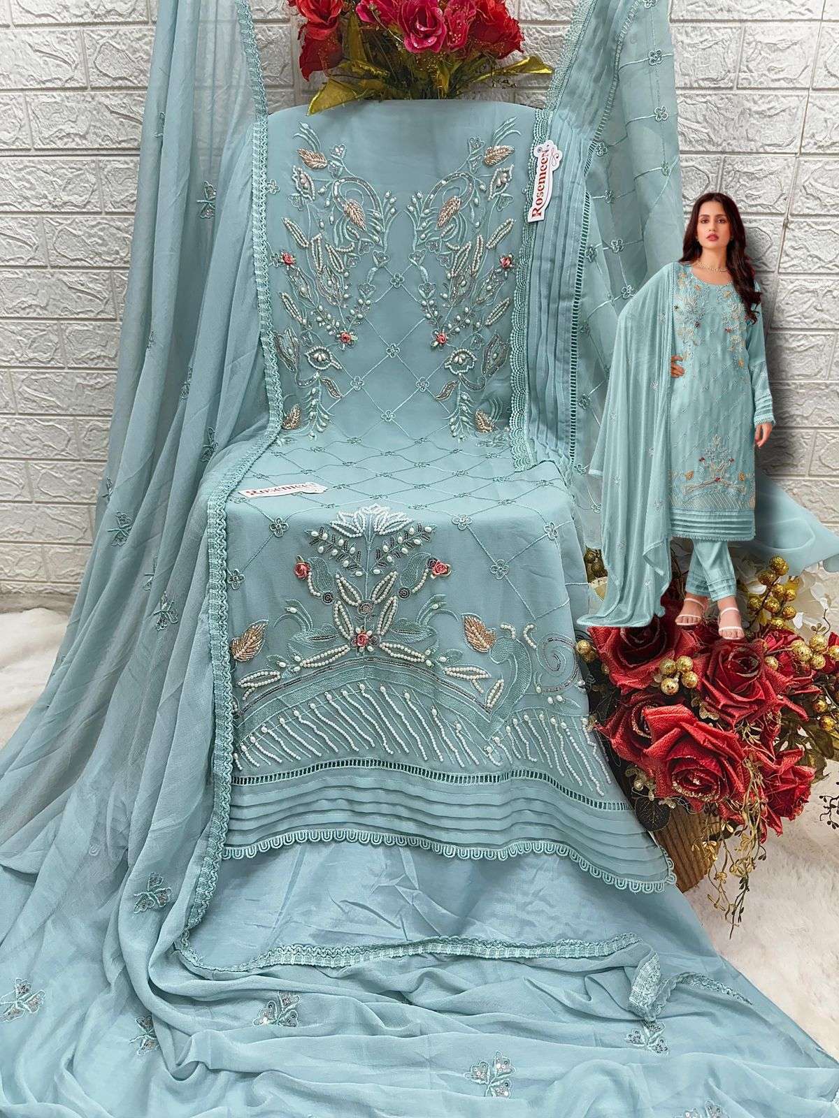 Rosemeen C 1665 Efghi Fepic Georgette Pakistani Salwar Suits Wholesale Price
