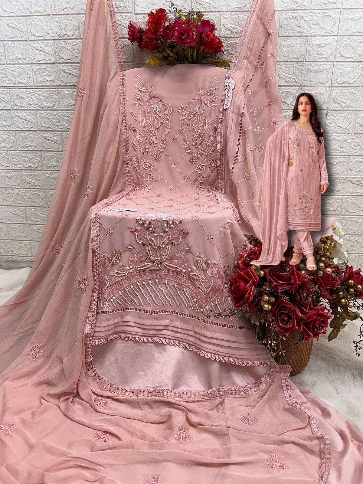 Rosemeen C 1665 Efghi Fepic Georgette Pakistani Salwar Suits Wholesale Price