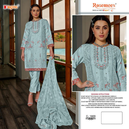 Rosemeen C 1669 Fepic Organza Pakistani Salwar Suits Wholesaler Ahmedabad
