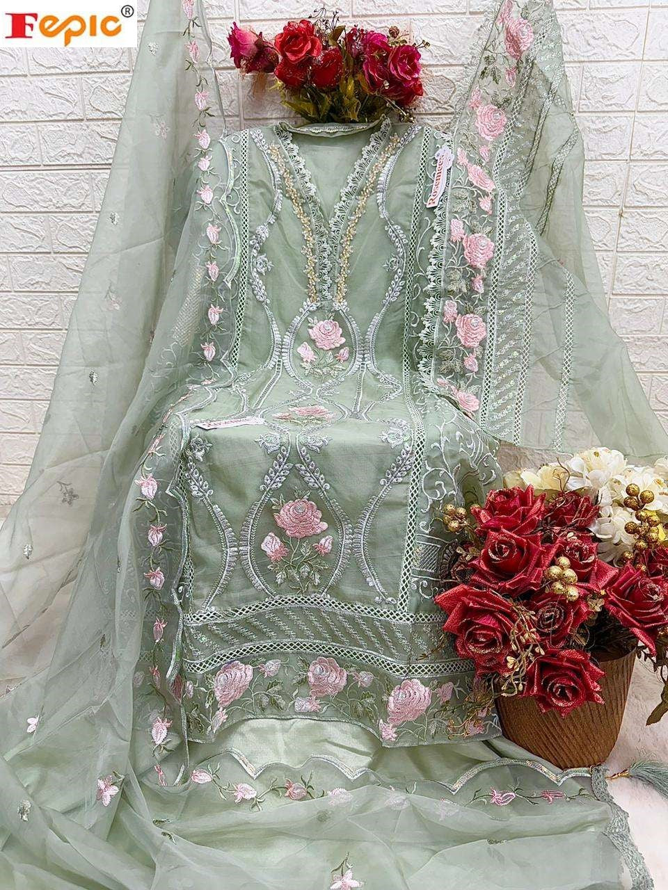 Rosemeen C 1755 Fepic Organza Pakistani Salwar Suits Manufacturer Gujarat
