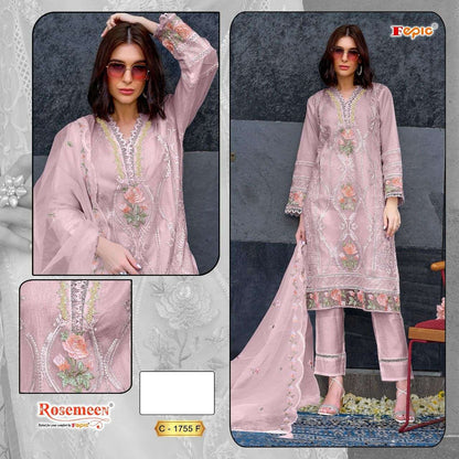 Rosemeen C 1755 Fepic Organza Pakistani Salwar Suits Manufacturer Gujarat