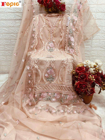 Rosemeen C 1755 Fepic Organza Pakistani Salwar Suits Manufacturer Gujarat
