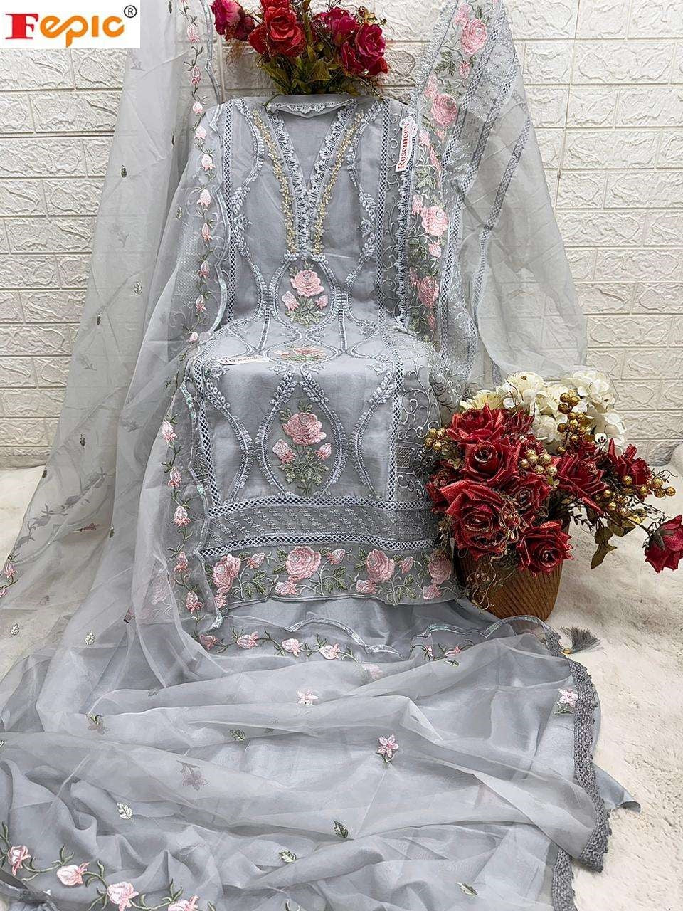 Rosemeen C 1755 Fepic Organza Pakistani Salwar Suits Manufacturer Gujarat