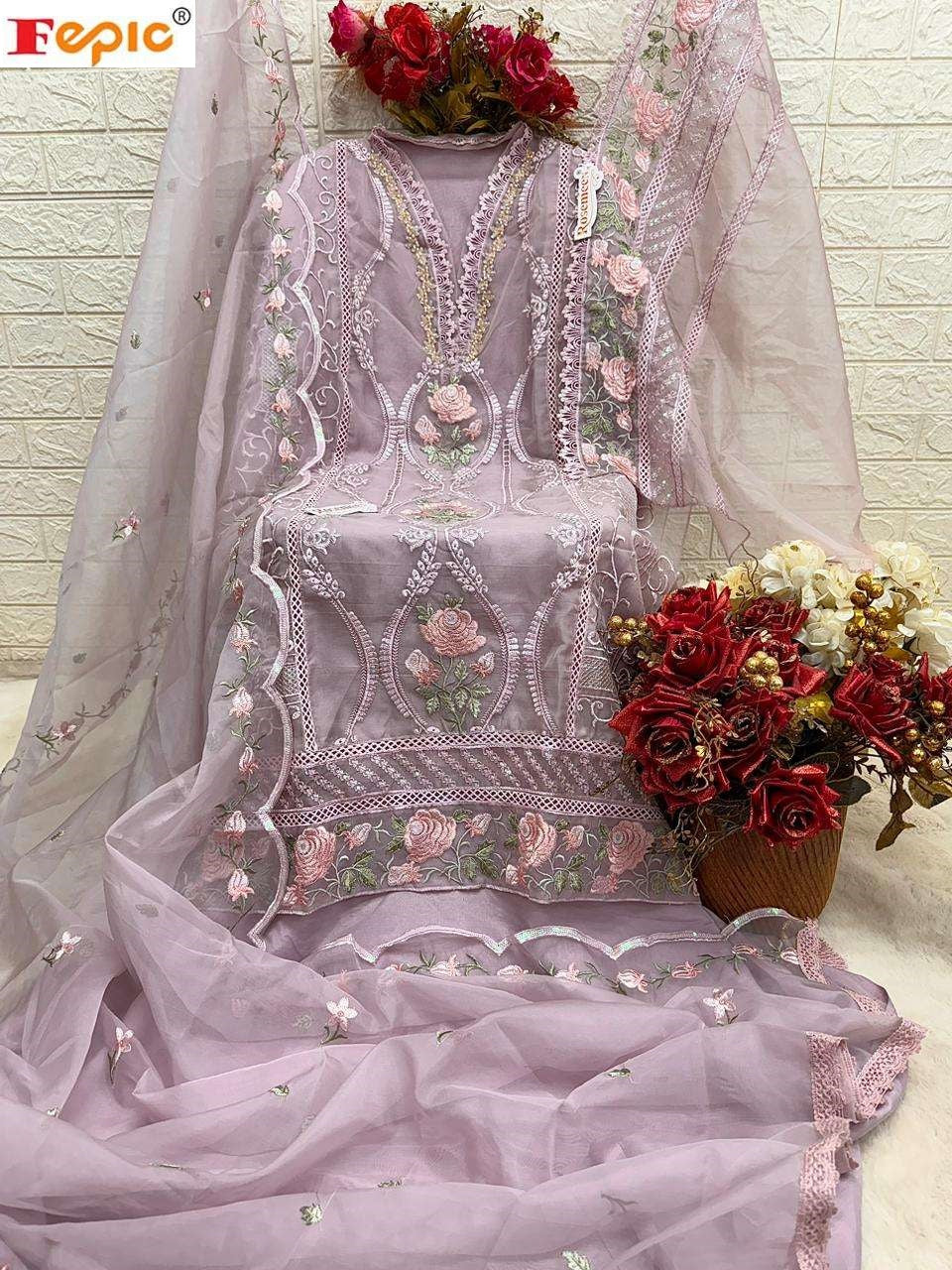 Rosemeen C 1755 Fepic Organza Pakistani Salwar Suits Manufacturer Gujarat