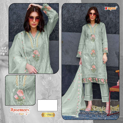 Rosemeen C 1755 Fepic Organza Pakistani Salwar Suits Manufacturer Gujarat