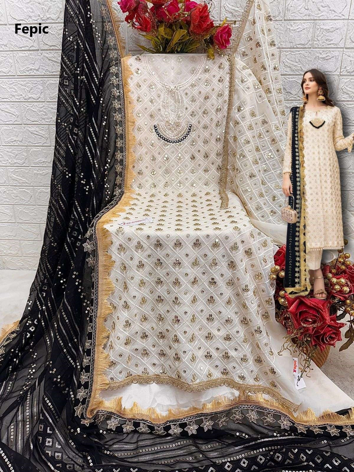 Rosemeen C 1800 Fepic Georgette Pakistani Salwar Suits Wholesale