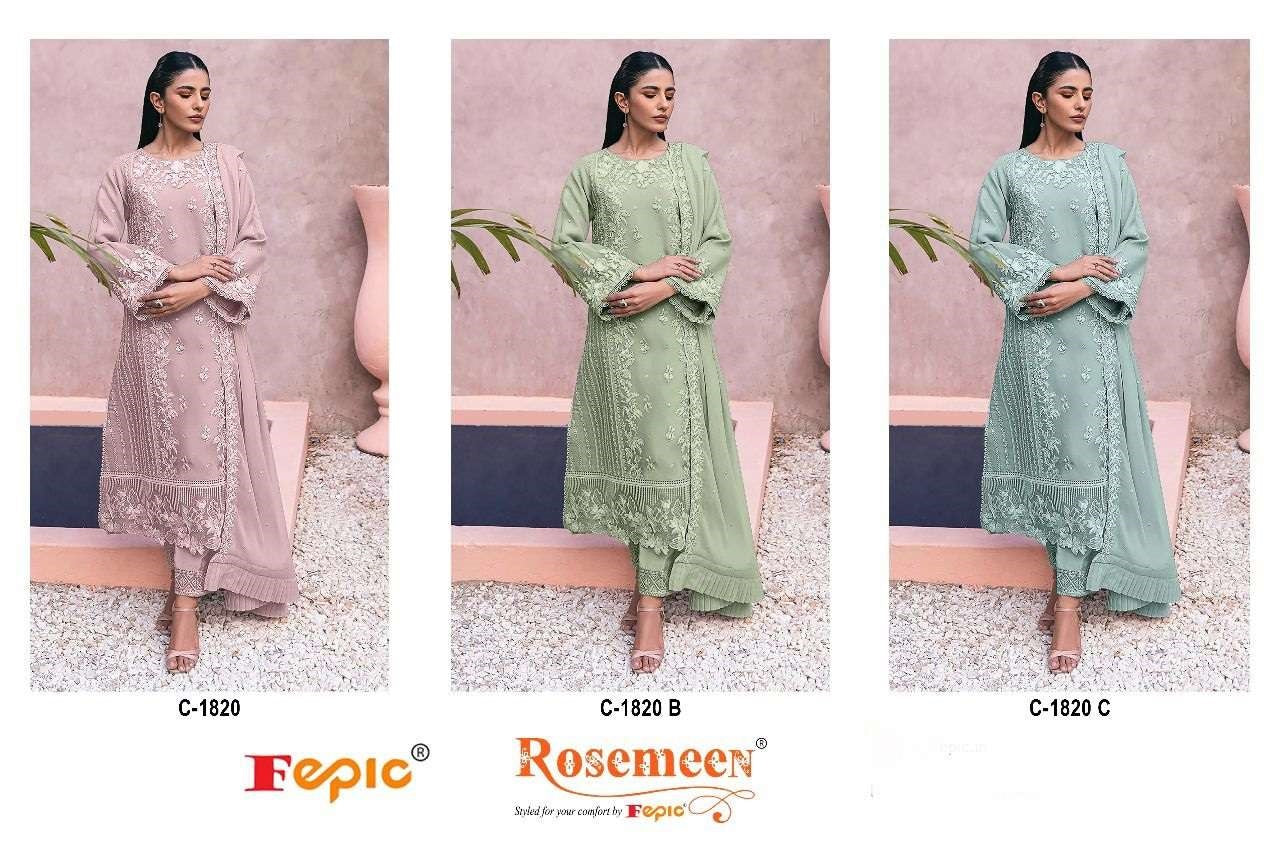 Rosemeen C 1820 Fepic Georgette Pakistani Salwar Suits Wholesale Price