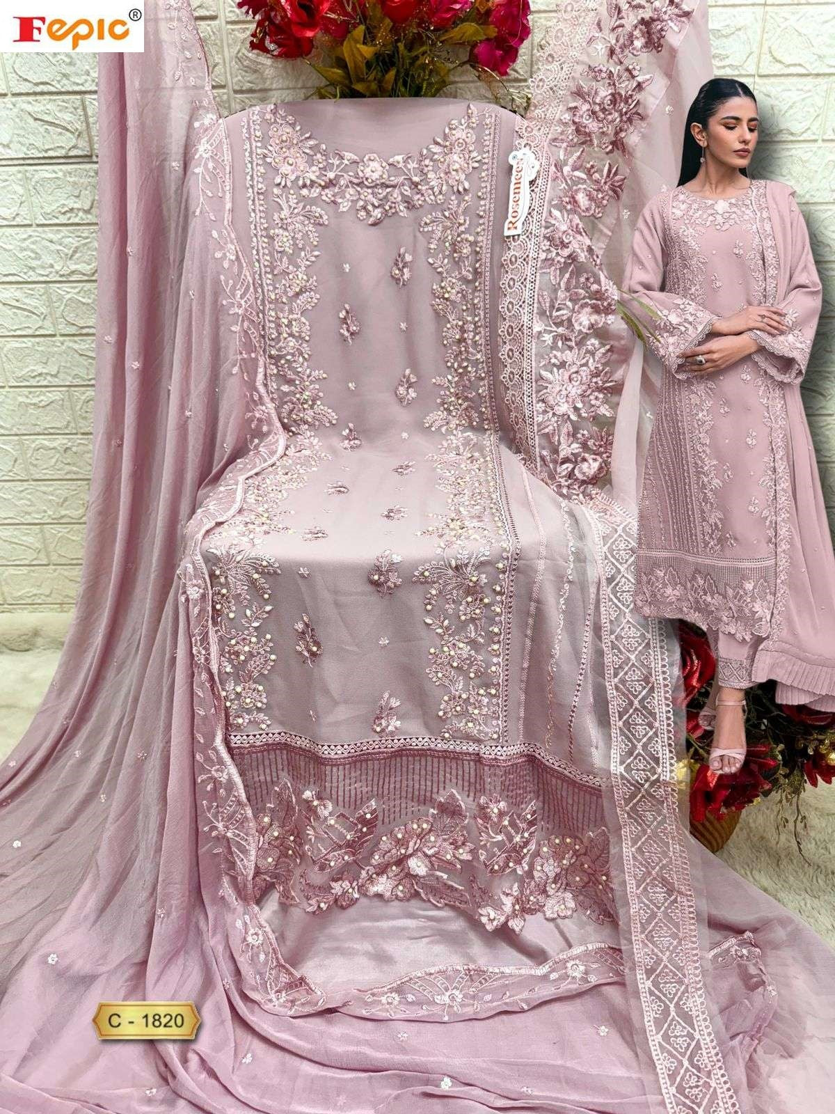 Rosemeen C 1820 Fepic Georgette Pakistani Salwar Suits Wholesale Price