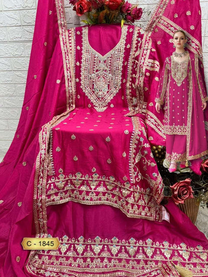 Rosemeen C 1845 Fepic Chinon Pakistani Salwar Suits Supplier Ahmedabad