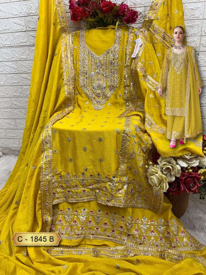 Rosemeen C 1845 Fepic Chinon Pakistani Salwar Suits Supplier Ahmedabad