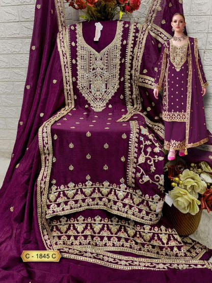 Rosemeen C 1845 Fepic Chinon Pakistani Salwar Suits Supplier Ahmedabad