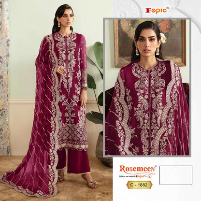 Rosemeen C 1882 Fepic Georgette Pakistani Salwar Suits Wholesaler