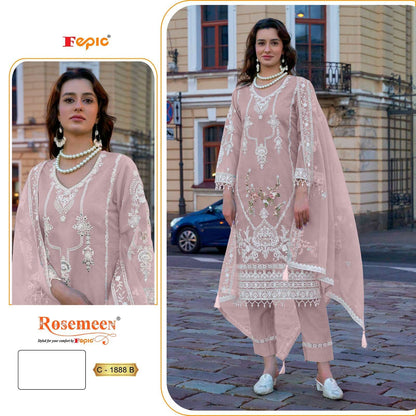 Rosemeen C 1888 Fepic Organza Pakistani Salwar Suits Supplier Ahmedabad