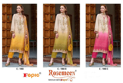 Rosemeen C 1968 Fepic Chinon Pakistani Salwar Suits Manufacturer
