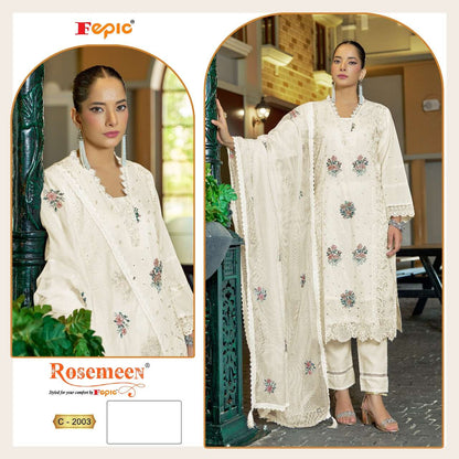 Rosemeen C 2003 Fepic Cambric Cotton Pakistani Salwar Suits Exporter Gujarat