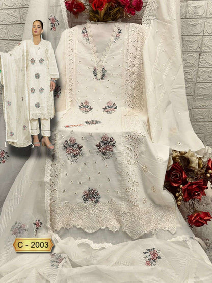 Rosemeen C 2003 Fepic Cambric Cotton Pakistani Salwar Suits Exporter Gujarat
